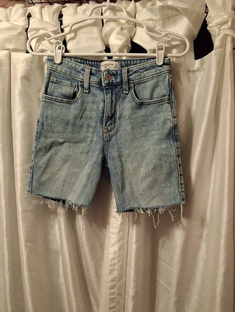 Abercrombie & Fitch Light Blue Denim Cutoff Shorts